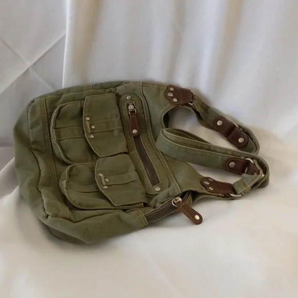 COPY - Women or men's army green cloth bag - Picture 1 of 9